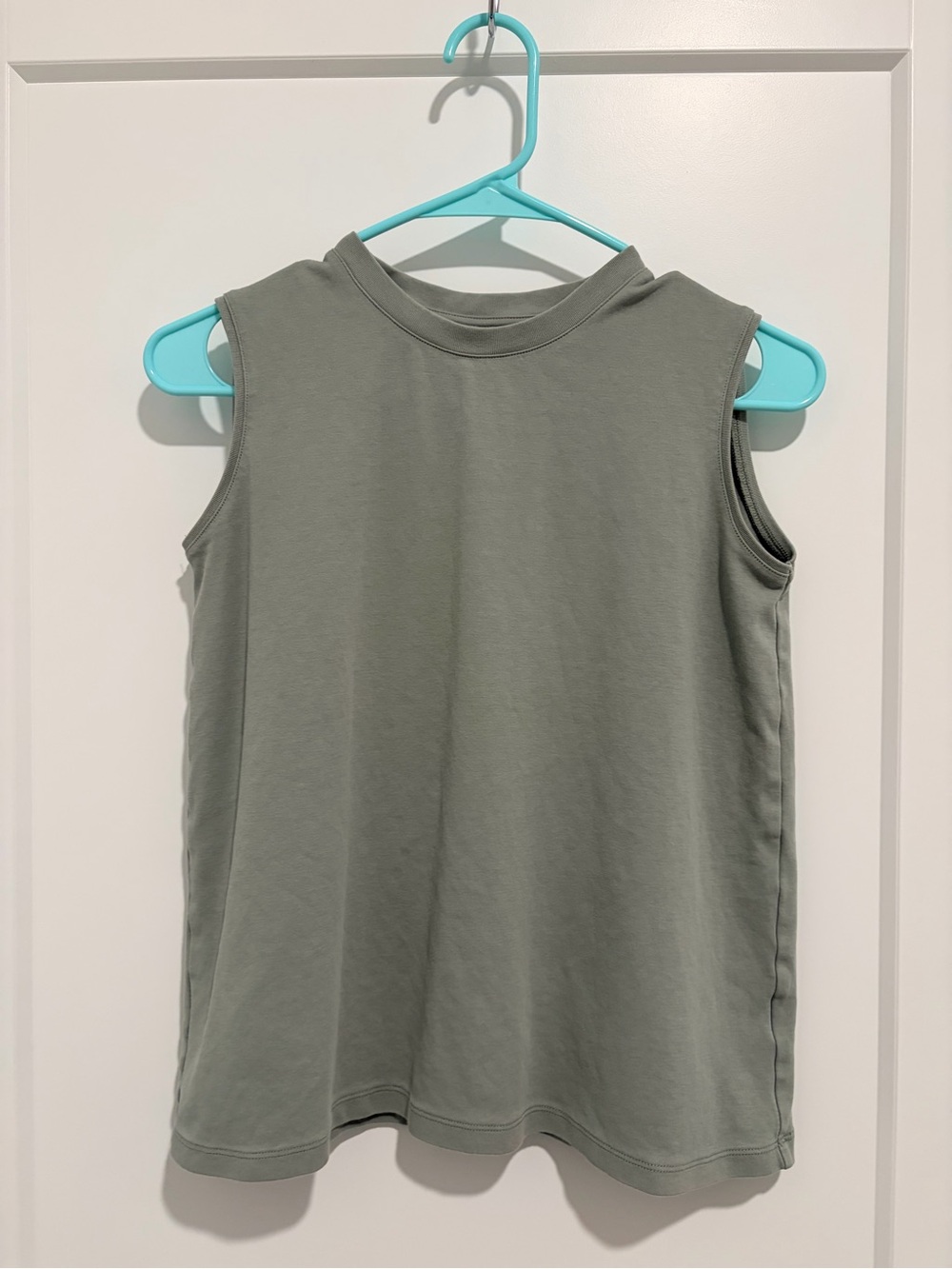 Muji Sleeveless Mock-Neck Tank - Sage